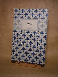 Hand-Buch 12 x 18,5 cm Hand-Buch Einband mit Linoldruck